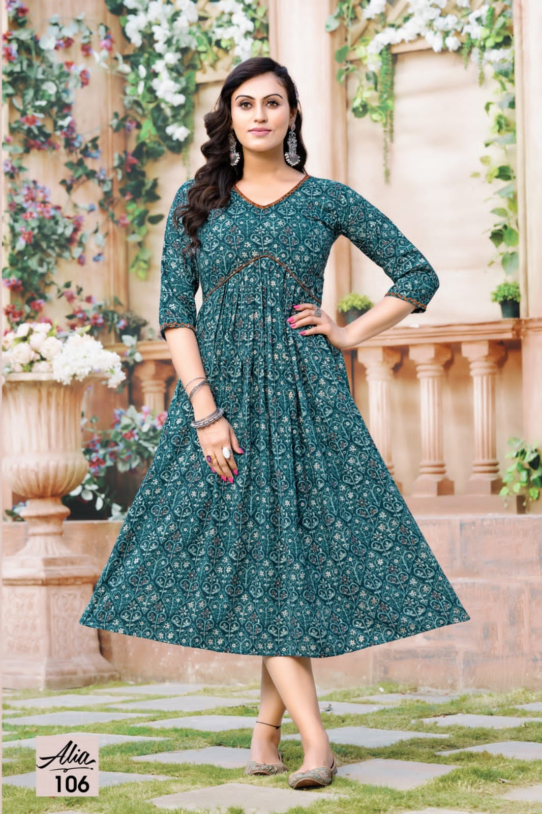 Alia By Hirwa 101-108 Party Wear Kurtis Catalog